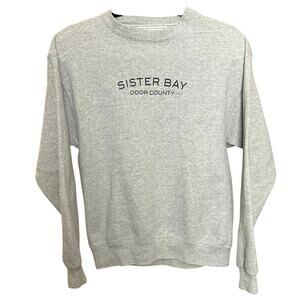 Vintage Sister Bay Door County Oarsman 913 Gray Crewneck Sweatshirt Pullover - S
